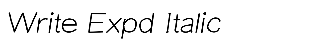 Write Expd Italic